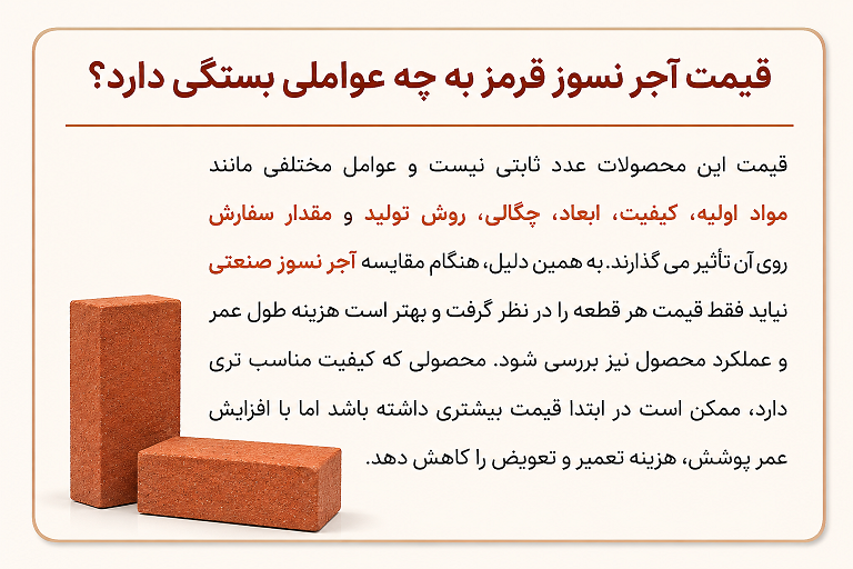 آجر نسوز قرمز چیست و چه کاربردی دارد؟ بررسی ویژگی ها و قیمت